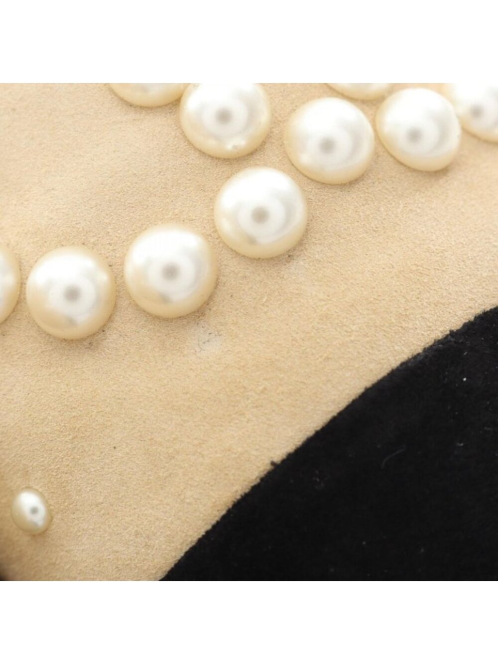 Chanel CC Logo Pearl Espadrille Slip on Suede - Picture 8 of 11